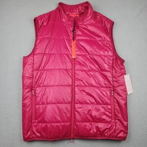 Redvanly Bolton Vest Mens Large Pink Puffer Quilted Insulated LightWARM Active